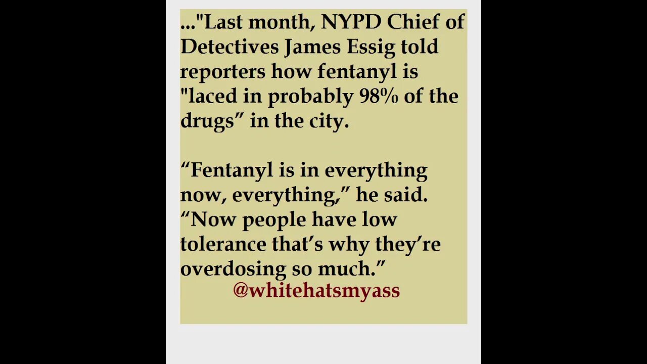 Fentanyl is Now in 98% of Drugs? #ranting #whitehats