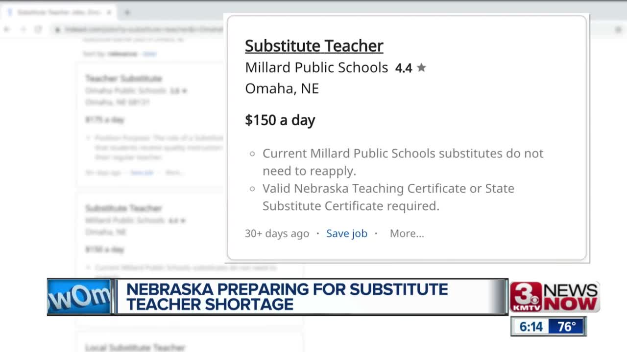 NE Preparing for Substitute Teacher Shortage