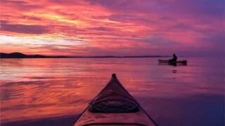 Coucher de soleil magnifique sur une plage de Croatie