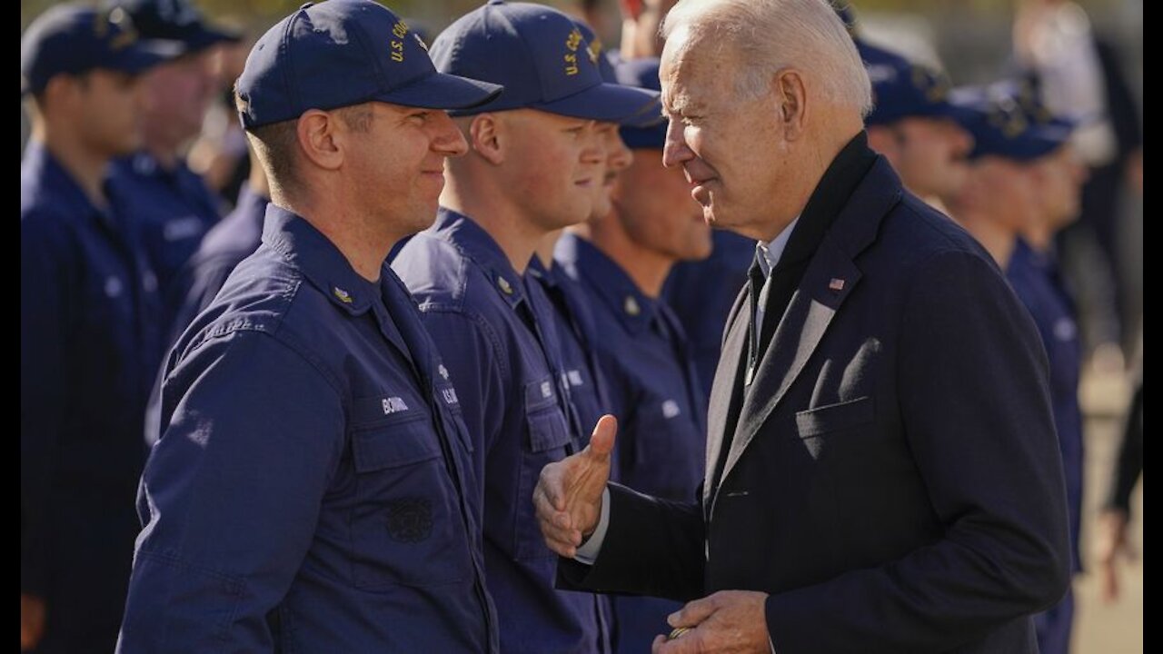 Biden Visits Coast Guard Station on Thanksgiving