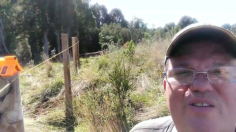 Building Fencing near the Patagonian Andes