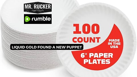 Liquid Gold found a new puppet and she likes paper plates