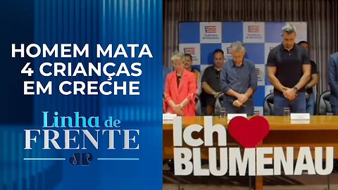 Veja a coletiva de imprensa da Prefeitura de Blumenau sobre atentado em creche | LINHA DE FRENTE