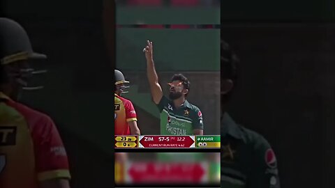 Aamer Jamal extreme fight revenge against Zimbabwe #shorts #pakvzim #cricket