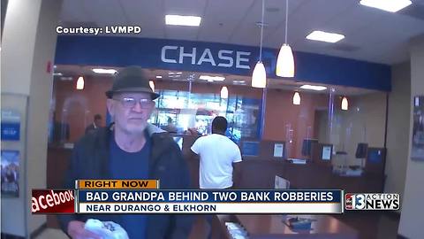 Elderly bank robber may be desperate