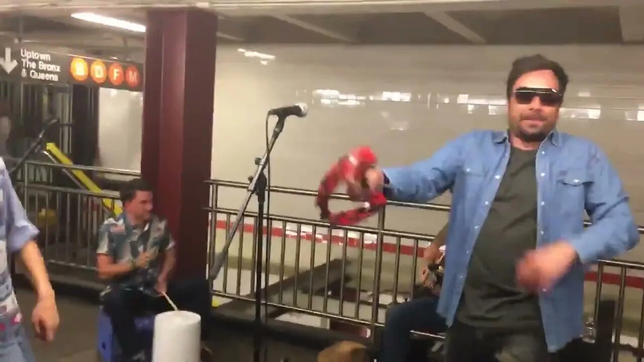 Miley Cyrus and Jimmy Fallon Surprise NYC Subway Performance