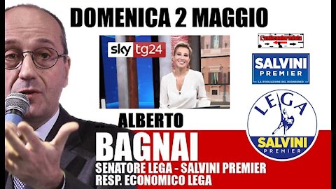 🔴 Intervista al Sen. Alberto Bagnai ospite ad "Agenda" su Sky tg24 (02/05/2021).