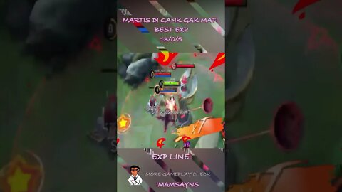 MARTIS EXP LINE DI GANK G MATI 13/0/5 #shorts #short #mlbb #mobilelegends #gameplay #fyp #martismlbb