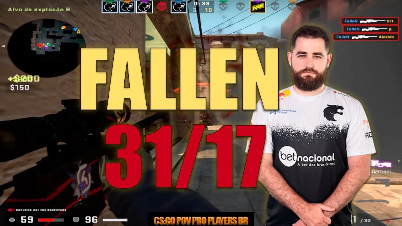 CSGO POV FURIA FALLEN (31/17) vs NaVi (Mirage) @ Gamers8 2023