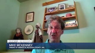 Mike McKenney who makes frequent phone calls to a man he mentors inside the Jackson County Jail.