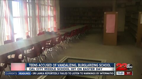 Teens accused of vandalizing, burglarizing school