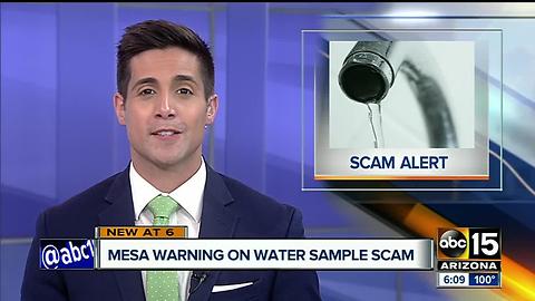Mesa officials warning residents of water scam