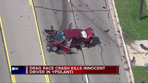 Innocent man killed in crash caused by drag racers in Ypsilanti Township