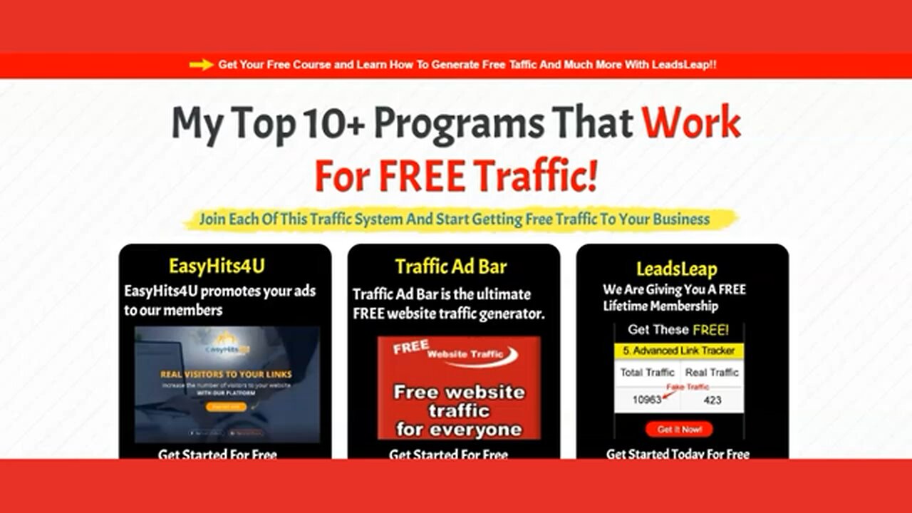 My Best 10+ Free Traffic Sources