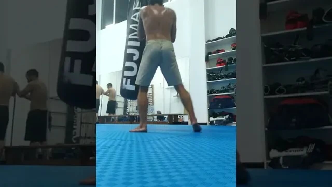 Kick, Punch, Elbow And Knee The Bag (3)