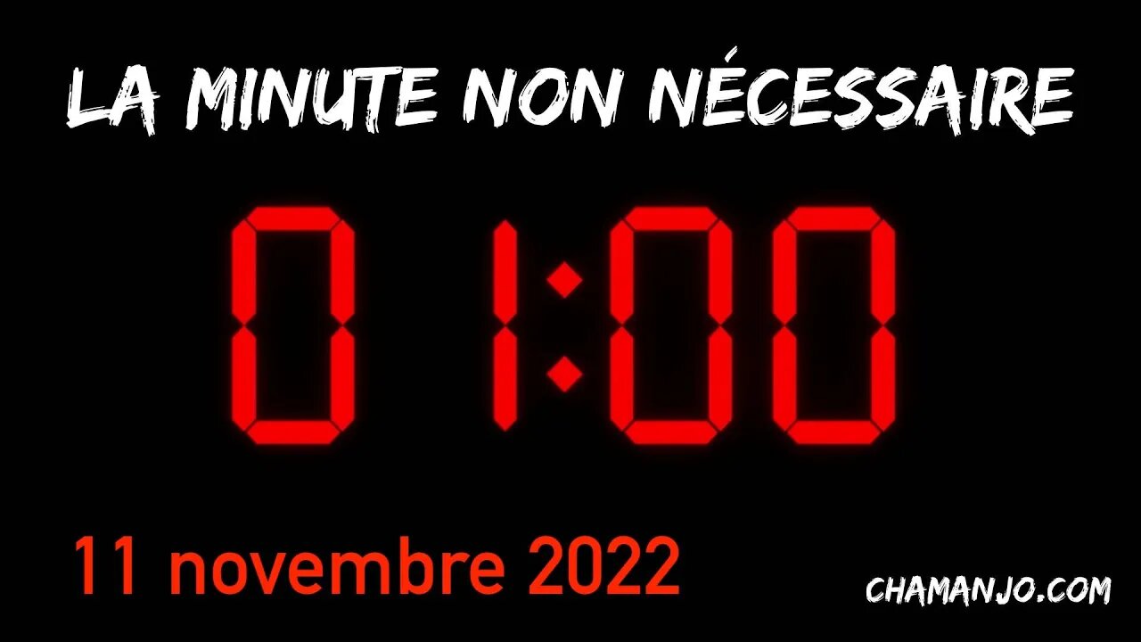 La minute non nécessaire du 11 nov 2022