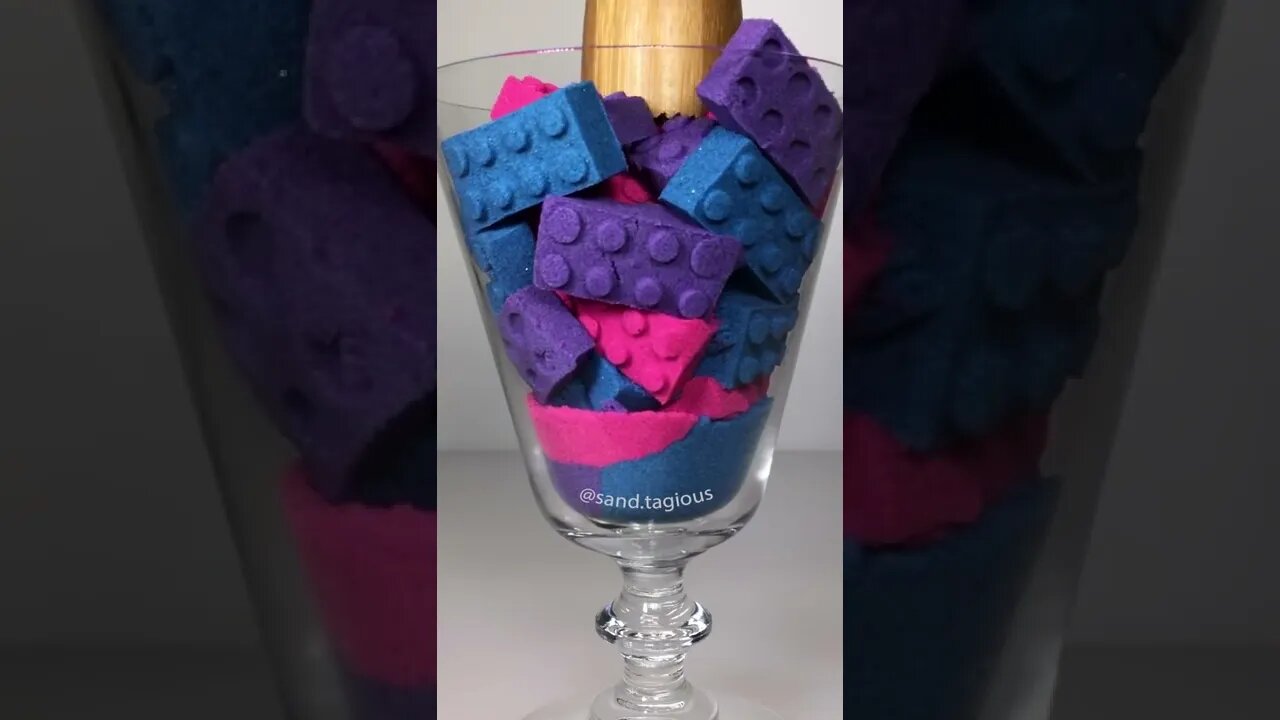 Lego Drop and Squish Kinetic Sand ASMR #shorts