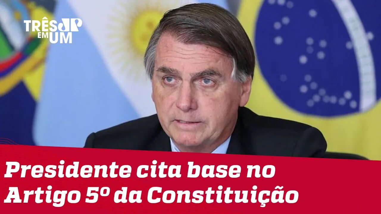 Bolsonaro indica possibilidade de decreto contra lockdown