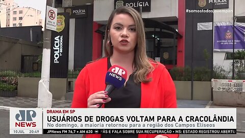 Usuários de drogas voltam para a região da Cracolândia