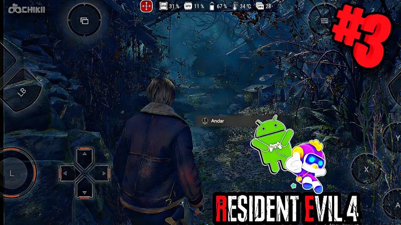 RESIDENT EVIL 4 REMAKE JOGANDO NO CELULAR| COM O APLICATIVO CHIKII EP03