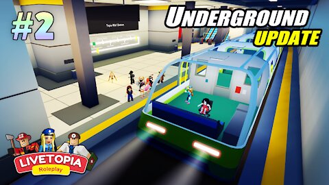 Livetopia Roblox Underground Gameplay #2 - taking a bath, water scooter ride, riding the subway