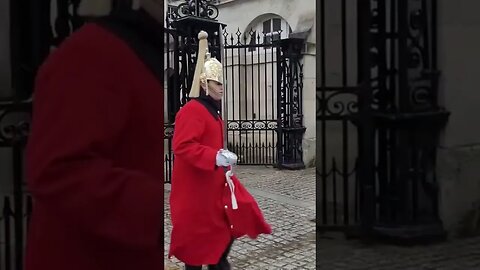 Kings guard in the rain #horseguardsparade