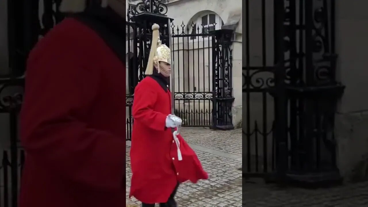 Kings guard in the rain #horseguardsparade