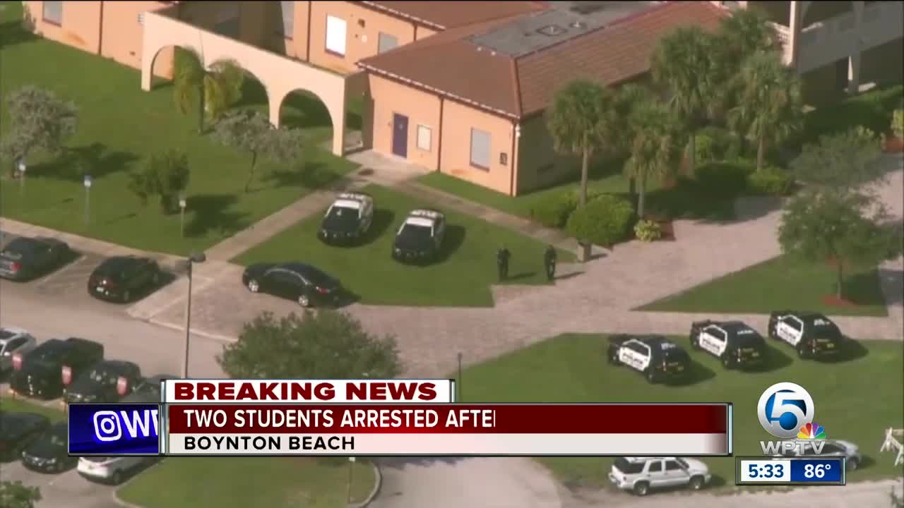 Student found with gun at Boynton Beach High School, 2 students arrested