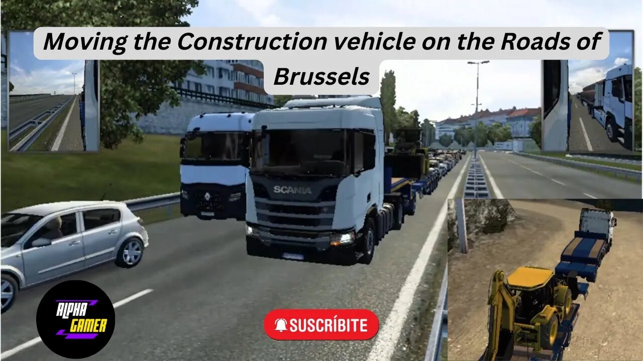 #shorts Moving Bulldozer on Euro Truck Simulator to Construction Site highlight