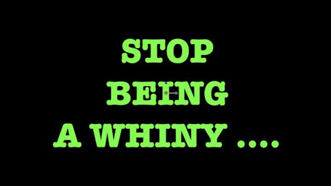 DAVID v. GOLIATH. (Stop Being A Whiny ....)