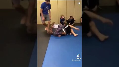 Young Black girl destroys young white boy In Jujitsu