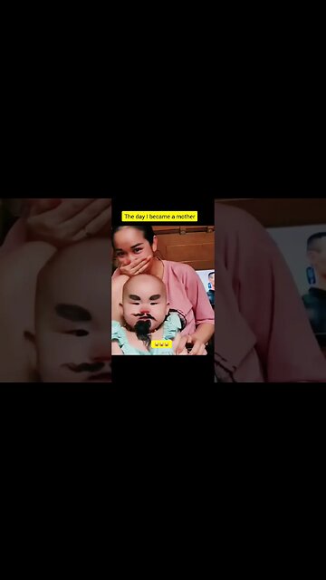 Cute Baby & funny Mother 😁 #baba #bay #funnybaby #cutebaby #funny