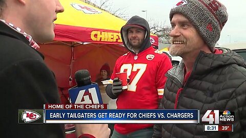 Chiefs fans tailgate at Arrowhead Stadium