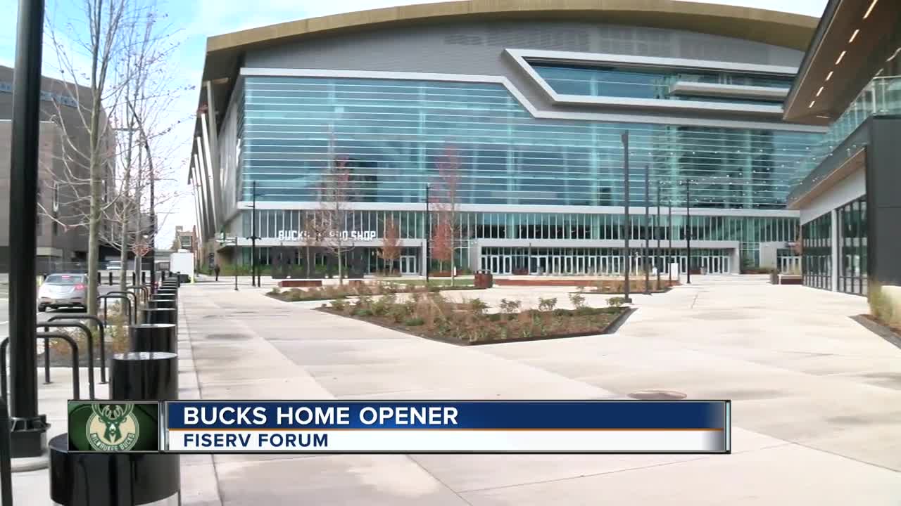 Bucks play first regular season game at Fiserv Forum