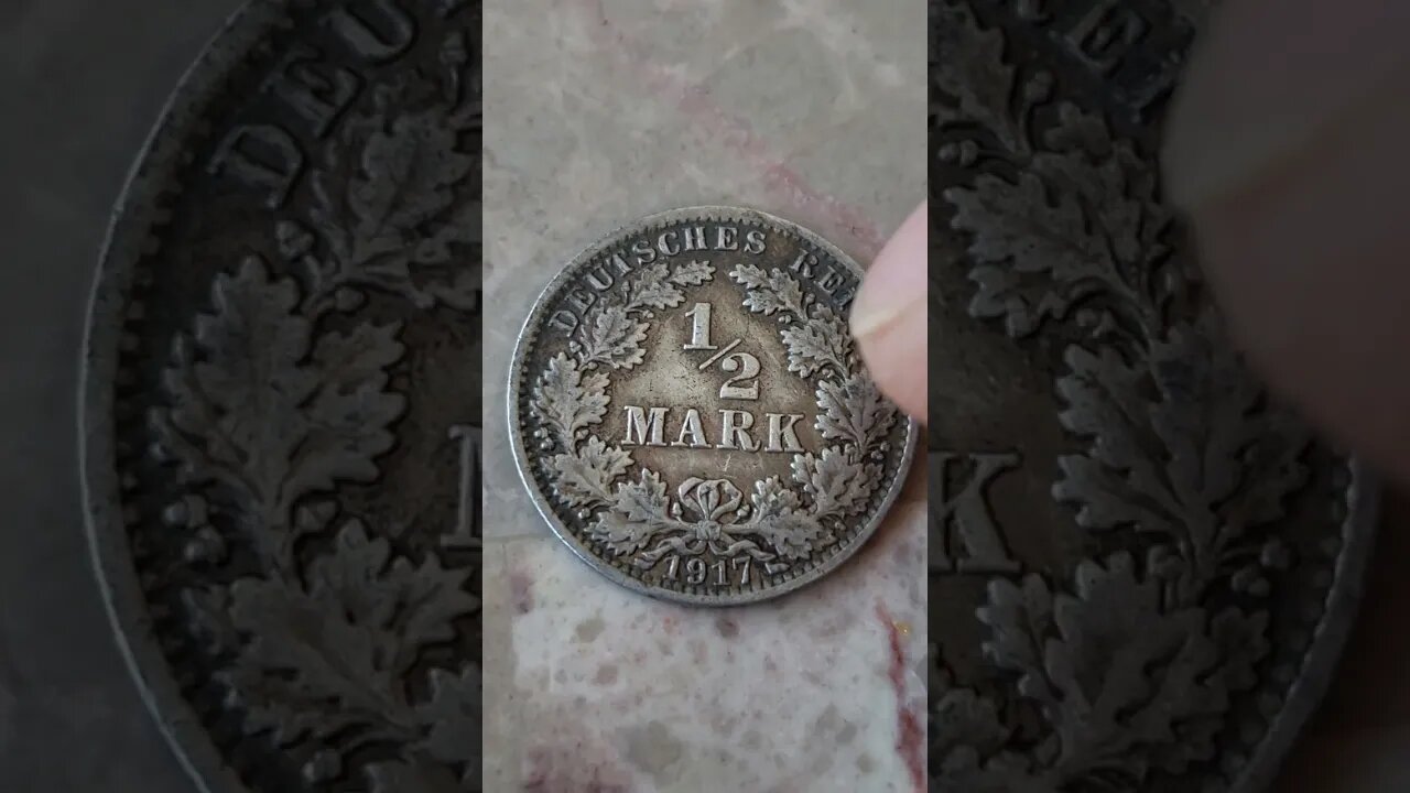 1/2 Mark German Silver Coin, Kaiser Era Really Cool