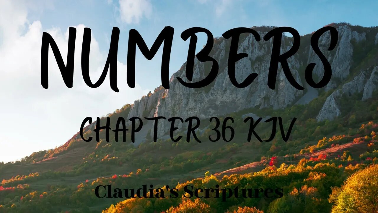 The Bible Series Bible Book Numbers Chapter 36 Audio