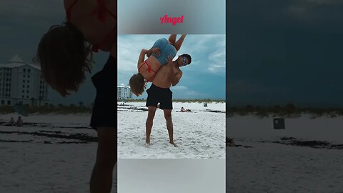 Beach Acro #shorts # #countrydance #ballroomdance #dance #swingdance #beach