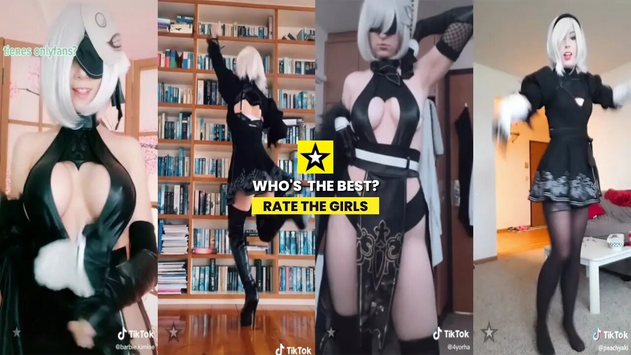 Rate the Girls: Best 2B Nier Automata Gamergirl TikTok Cosplay Challenge #3 👩‍🦳 (Anime)