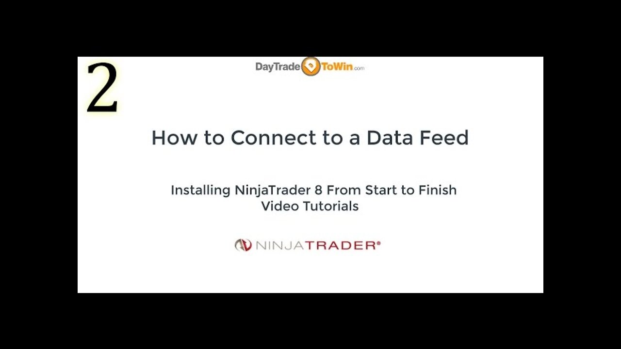 NinjaTrader 8 How To Connect to a Data Feed Video Tutorials Part 2