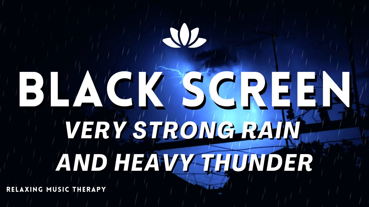 Heavy Rainstorm and Strong Thunder Sounds For Sleeping | Rain sounds for sleeping | Rain sounds