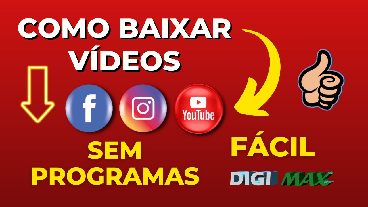 Como BAIXAR VÍDEOS do YOUTUBE FACEBOOK E INSTRAGRAM de forma simples. ALTA QUALIDADE E SEM PROGRAMAS