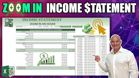 Create This Dynamic Income Statement In Excel With Zoom In On Hover [Full Training + Free Download]