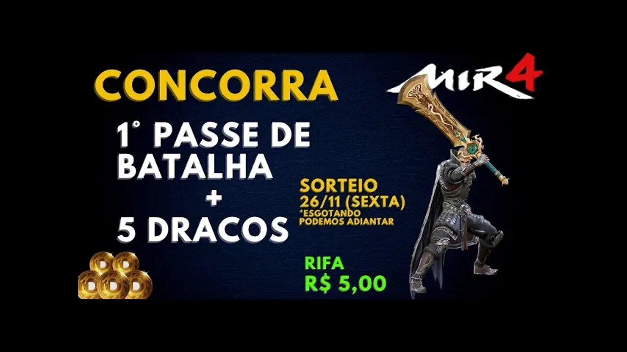 MIR4 CONCORRA 1 PASSE DE BATALHA + 5 DRACOS