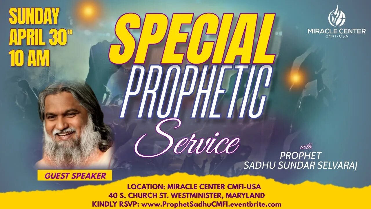 Prophetic Encounter Service with Prophet Sadhu Sundar Selvaraj!!!