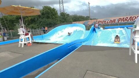 flowrider - Andrew gets E-stopped at Soak City, Kings Island