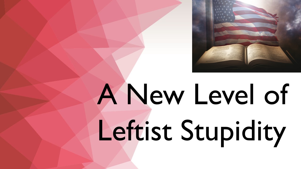 A New Level of Leftist Stupidity