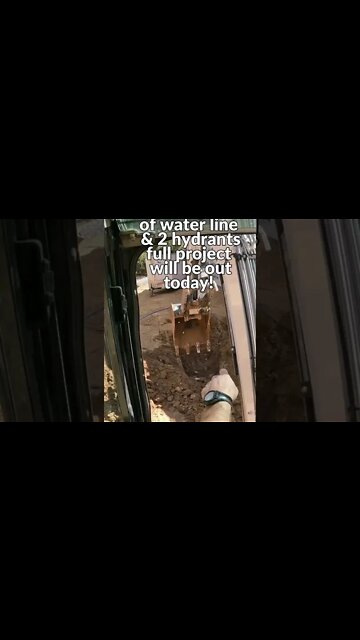 #shortsvideo Trenching 300' of buried water line & installing 2 frost free hydrants