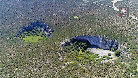 Rare drone footage of mysterious craters in Greece