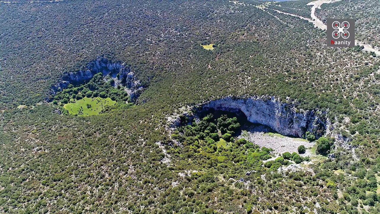 Rare drone footage of mysterious craters in Greece