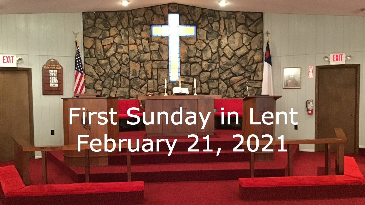 First Sunday in Lent Worship - February 21, 2021